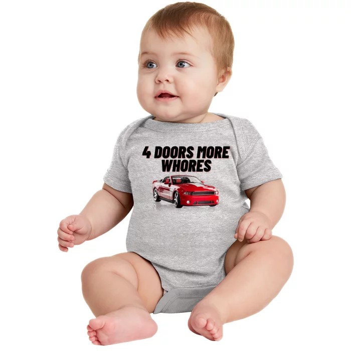 4 Doors More Whores Funny Car Baby Bodysuit