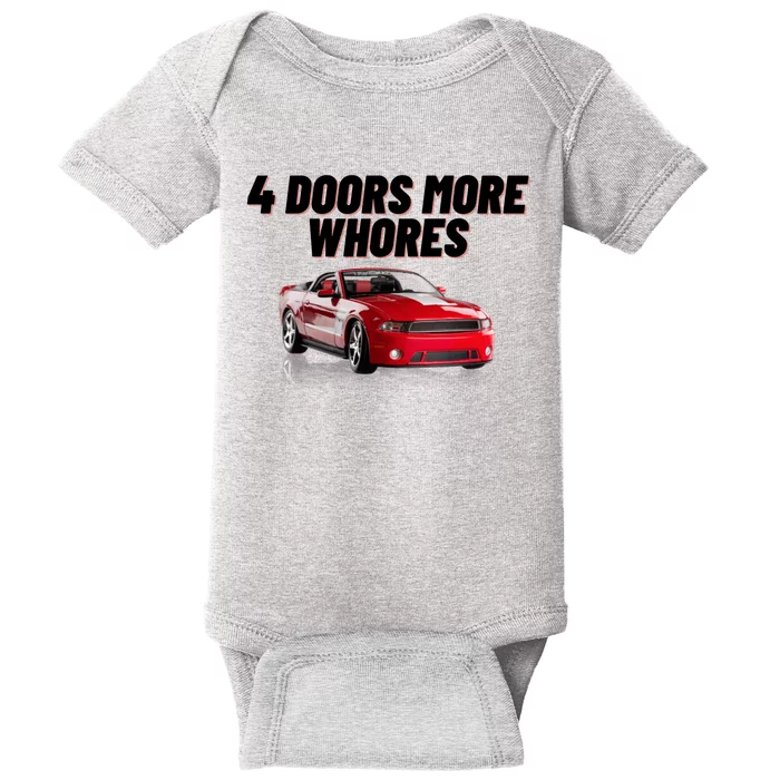 4 Doors More Whores Funny Car Baby Bodysuit