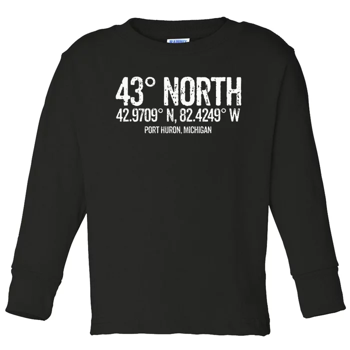 43 Degrees North Port Huron Toddler Long Sleeve Shirt