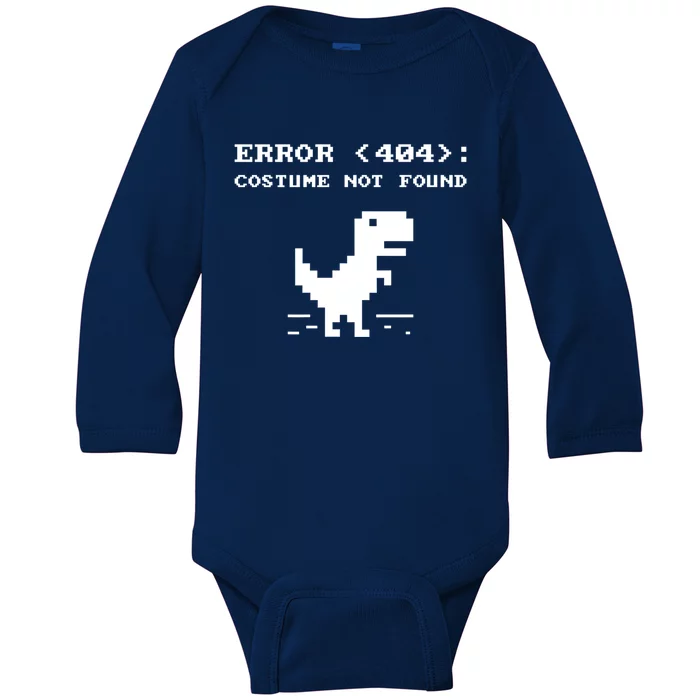 404 Error Costume Not Found Gift Funny Halloween Internet Funny Gift Baby Long Sleeve Bodysuit