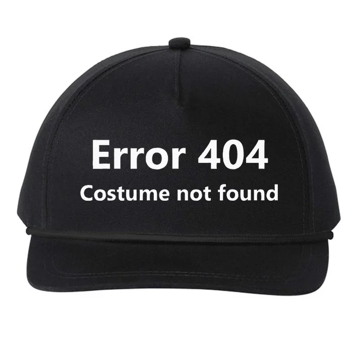 404 Error Costume Not Found Halloween Humor Snapback Five-Panel Rope Hat