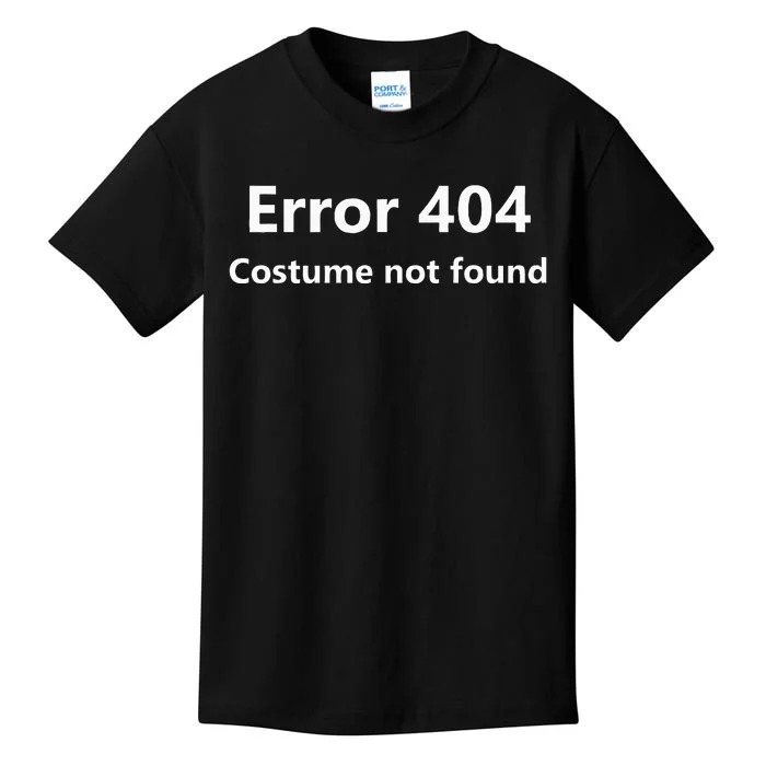 404 Error Costume Not Found Halloween Humor Kids T-Shirt