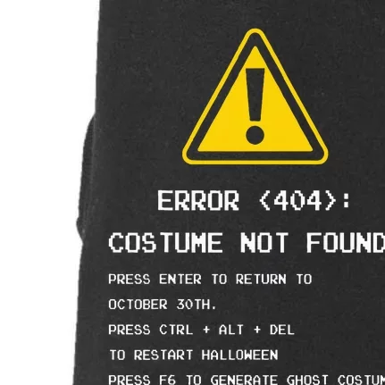 404 Error Costume Not Found Nerdy Geek Funny Computer Doggie 3-End Fleece Hoodie