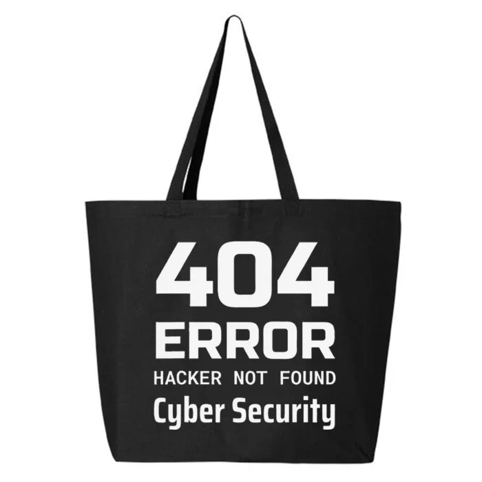 404 Error Hacker Not Found Cyber Security White Hat Hacker 25L Jumbo Tote