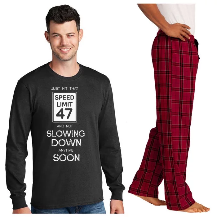 47th Funny Birthday Long Sleeve Pajama Set