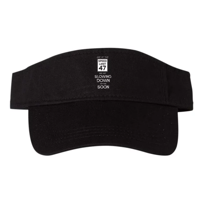 47th Funny Birthday Valucap Bio-Washed Visor