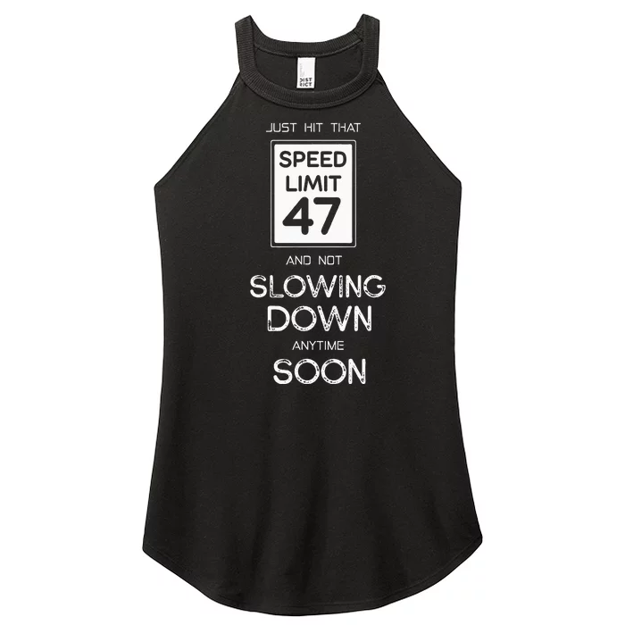 47th Funny Birthday Women’s Perfect Tri Rocker Tank