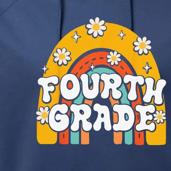 4th Fourth Grade First Day School Back To School Teacher Performance Fleece Hoodie