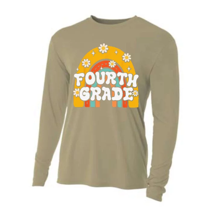 4th Fourth Grade First Day School Back To School Teacher Cooling Performance Long Sleeve Crew