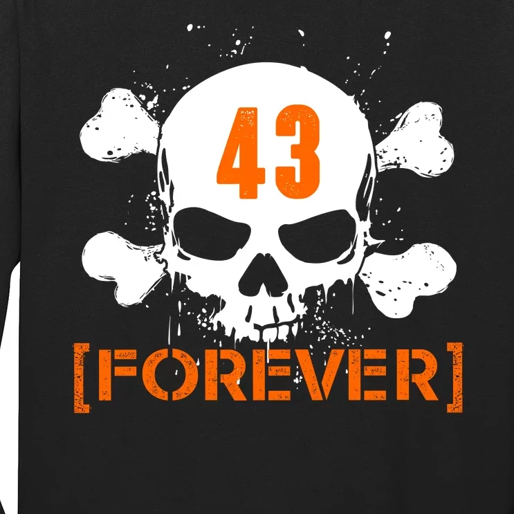 43 Forever Skull Crossbones Racing Legend Tribute Long Sleeve Shirt