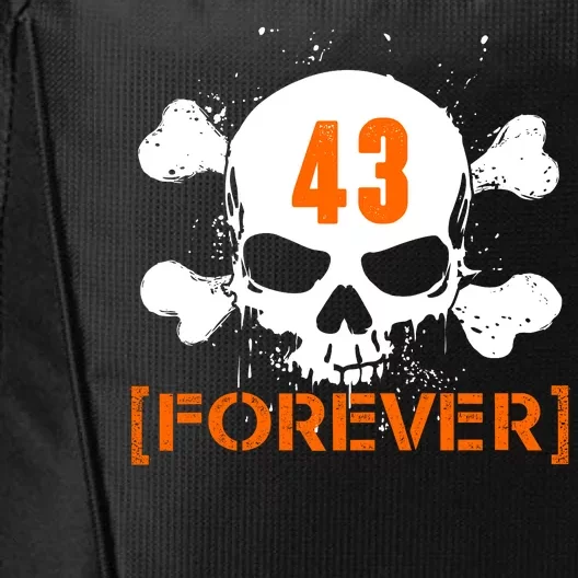 43 Forever Skull Crossbones Racing Legend Tribute City Backpack