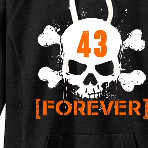 43 Forever Skull Crossbones Racing Legend Tribute Women's Fleece Hoodie