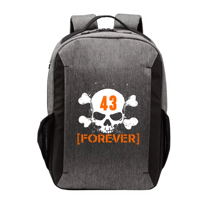 43 Forever Skull Crossbones Racing Legend Tribute Vector Backpack