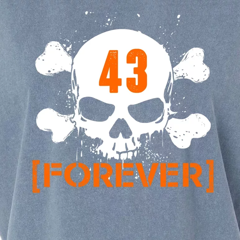 43 Forever Skull Crossbones Racing Legend Tribute Garment-Dyed Women's Muscle Tee