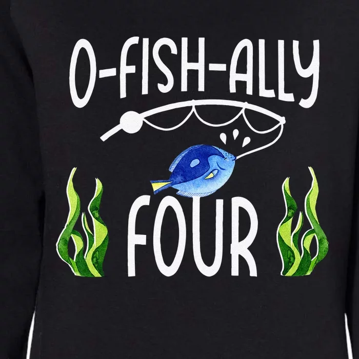 4th Fish Themed Birthday Funny Pun Womens California Wash Sweatshirt