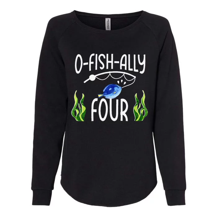 4th Fish Themed Birthday Funny Pun Womens California Wash Sweatshirt