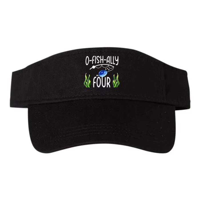 4th Fish Themed Birthday Funny Pun Valucap Bio-Washed Visor