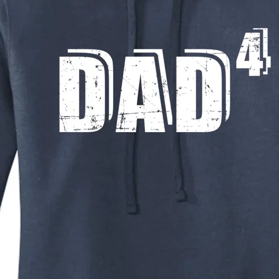 4th Fourth Time Dad Father Of 4 Announcet Great Gift Women's Pullover Hoodie