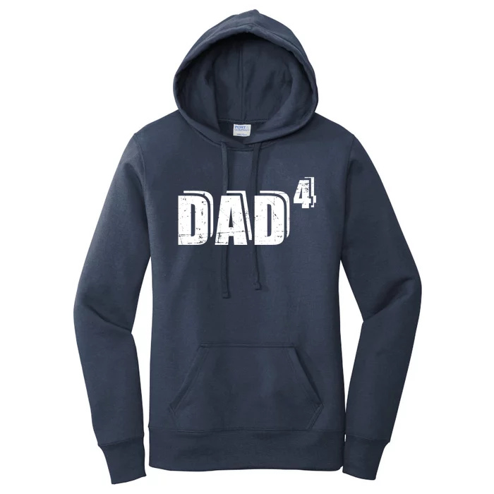 4th Fourth Time Dad Father Of 4 Announcet Great Gift Women's Pullover Hoodie