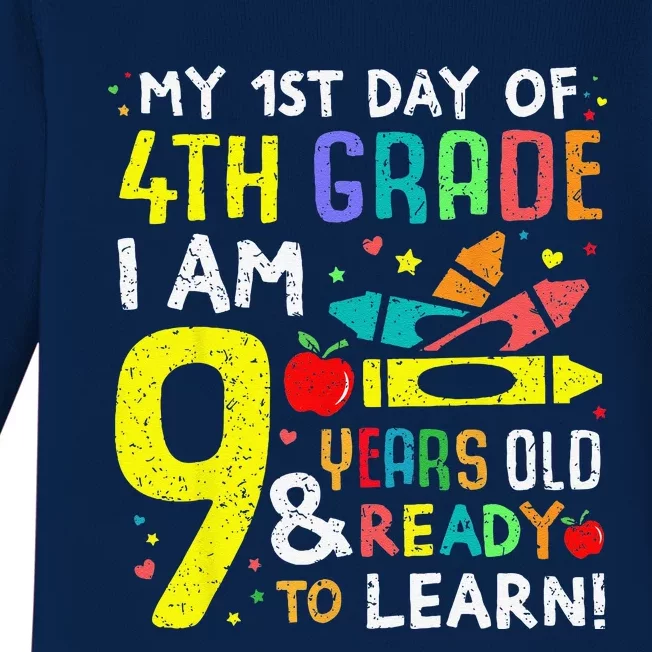 4th Grade Back To First Day Of School Gift Baby Long Sleeve Bodysuit