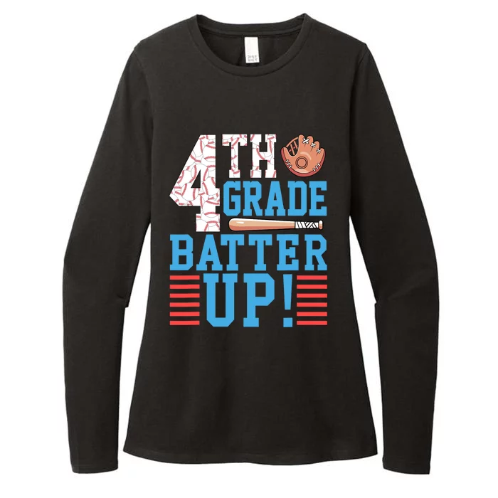 4th Grade Back To School 4th Grade Batter Up Baseball Womens CVC Long Sleeve Shirt