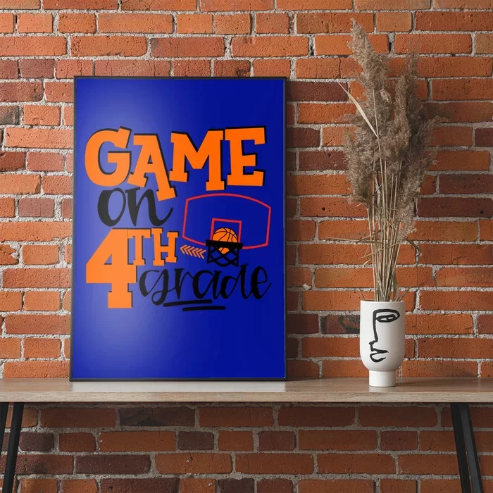 4Th Grade Basketball Game On 4Th Grade Hello Summer Gift Poster