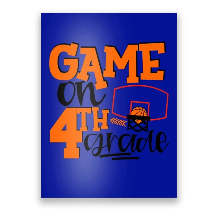 4Th Grade Basketball Game On 4Th Grade Hello Summer Gift Poster