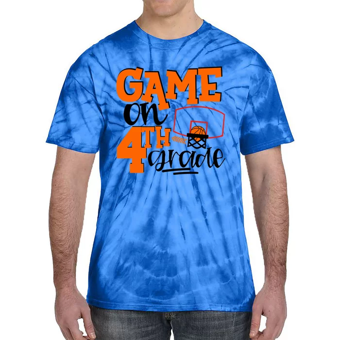 4Th Grade Basketball Game On 4Th Grade Hello Summer Gift Tie-Dye T-Shirt