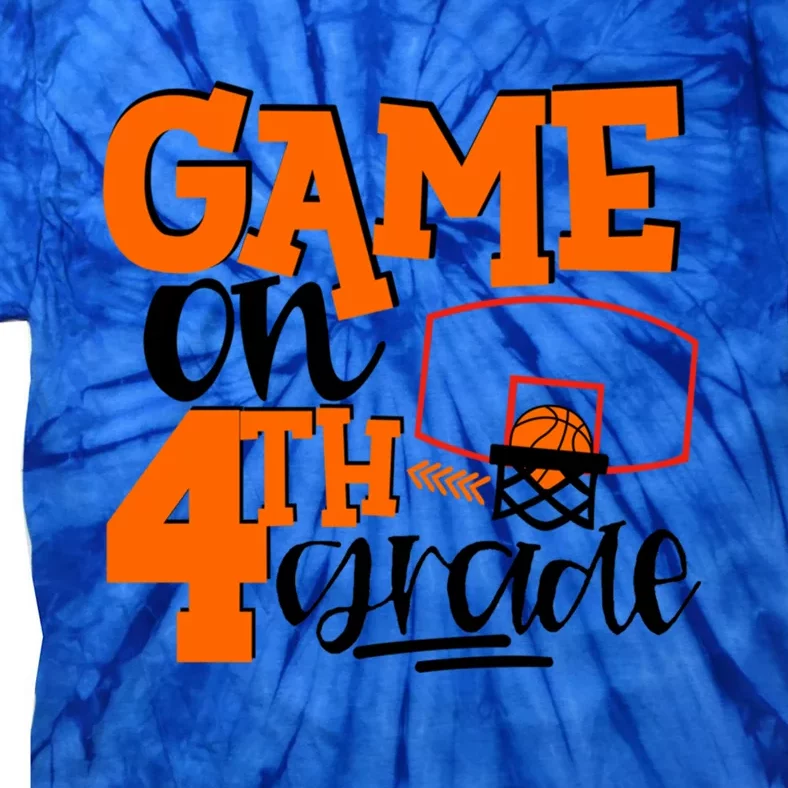 4Th Grade Basketball Game On 4Th Grade Hello Summer Gift Tie-Dye T-Shirt