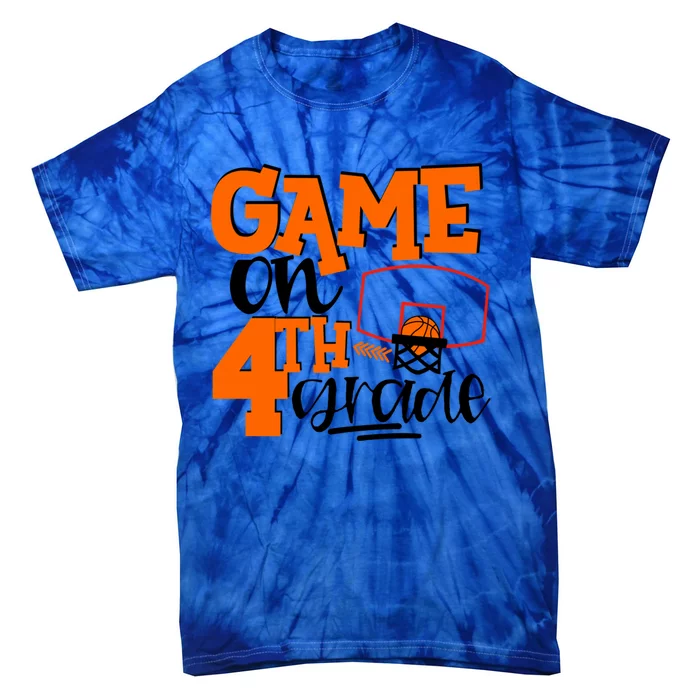 4Th Grade Basketball Game On 4Th Grade Hello Summer Gift Tie-Dye T-Shirt