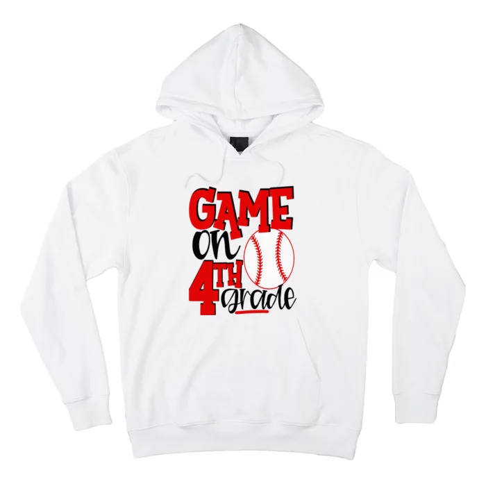 4th Grade Baseball Player 1st Day Of School Hoodie