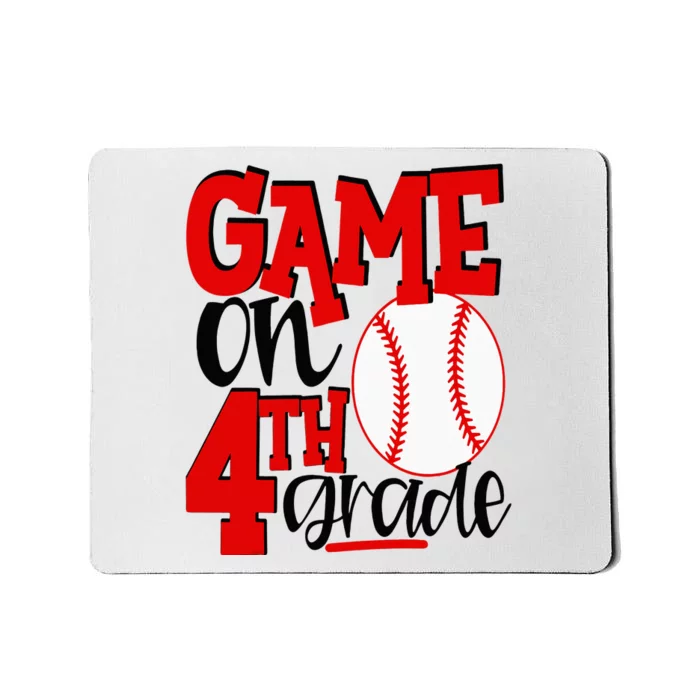 4th Grade Baseball Player 1st Day Of School Mousepad