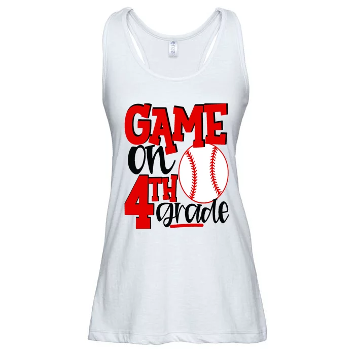 4th Grade Baseball Player Boy 1st Day Of School Ladies Essential Flowy Tank