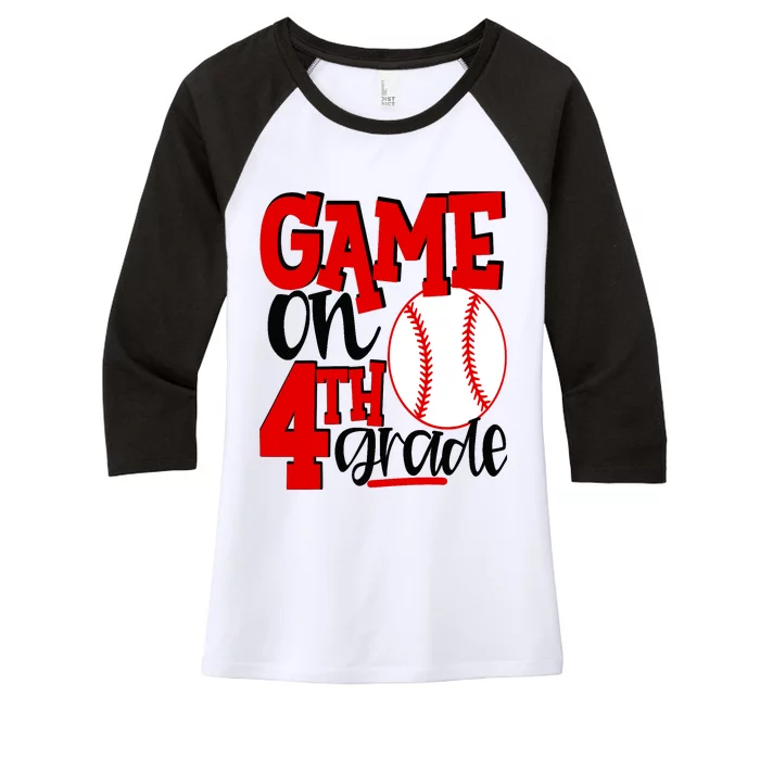 4th Grade Baseball Player Boy 1st Day Of School Women's Tri-Blend 3/4-Sleeve Raglan Shirt