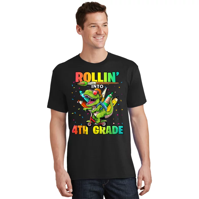 4th Grade Dinosaur Back To School First Day Of School Boy T-Shirt