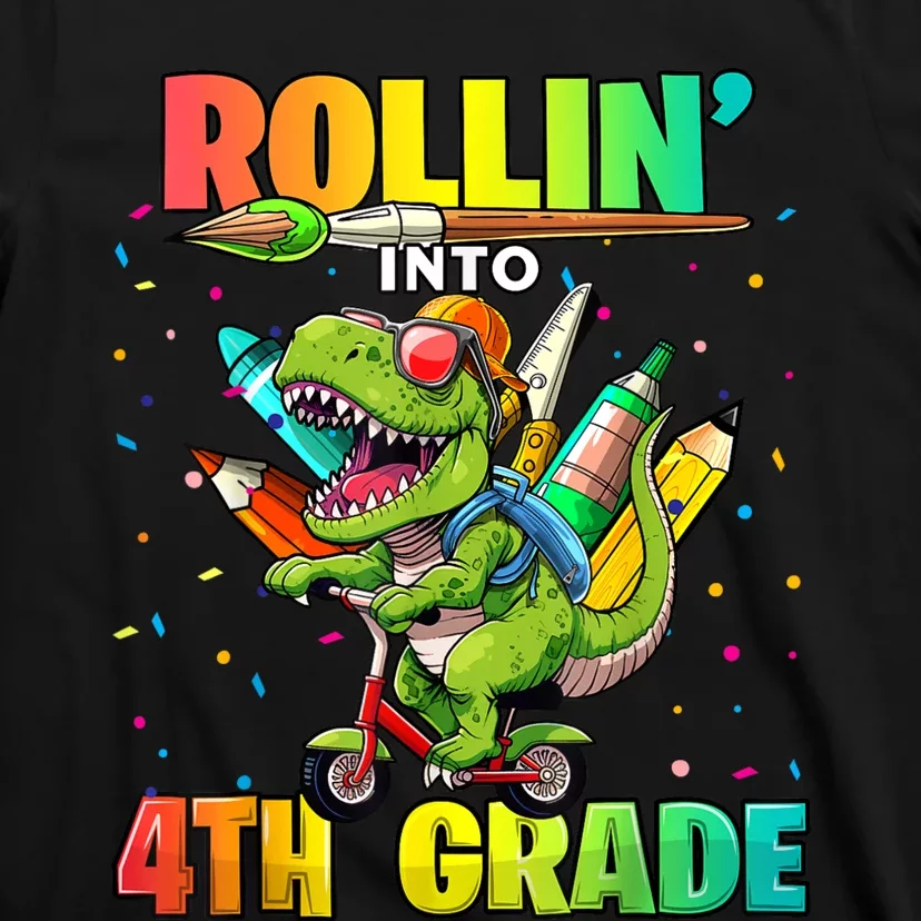 4th Grade Dinosaur Back To School First Day Of School Boy T-Shirt