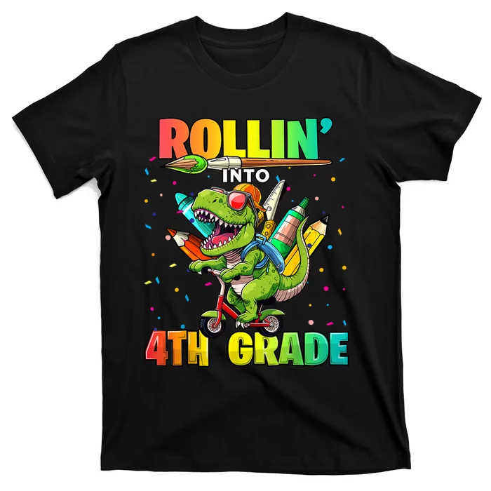 4th Grade Dinosaur Back To School First Day Of School Boy T-Shirt