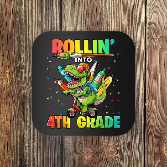 4th Grade Dinosaur Back To School First Day Of School Boy Coaster