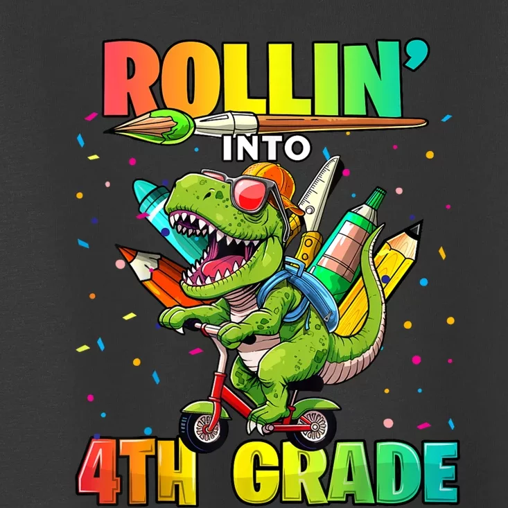 4th Grade Dinosaur Back To School First Day Of School Boy Toddler T-Shirt