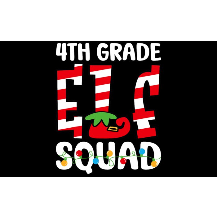 4th Grade Elf Squad Teacher Student Matching Christmas Bumper Sticker