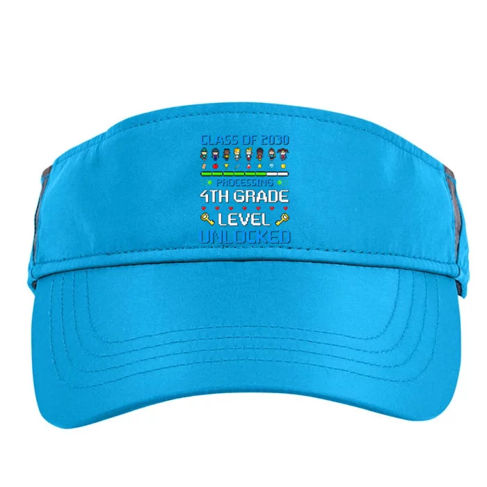 4th Grade First Day Of School Class Of 2030 Video Games Adult Drive Performance Visor