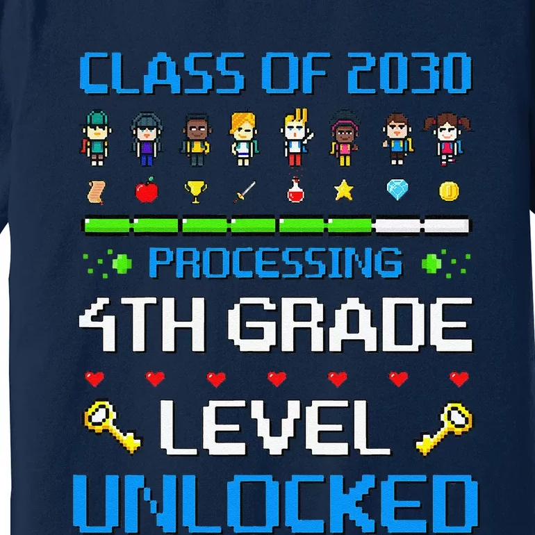 4th Grade First Day Of School Class Of 2030 Video Games Premium T-Shirt