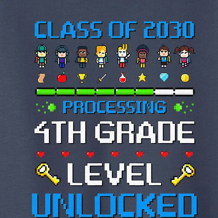 4th Grade First Day Of School Class Of 2030 Video Games Toddler T-Shirt