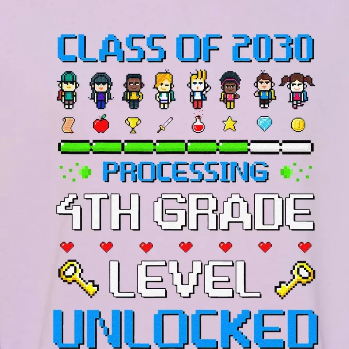 4th Grade First Day Of School Class Of 2030 Video Games Garment-Dyed Sweatshirt