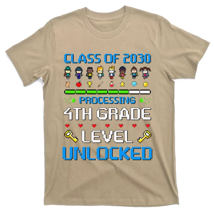 4th Grade First Day Of School Class Of 2030 Video Games T-Shirt