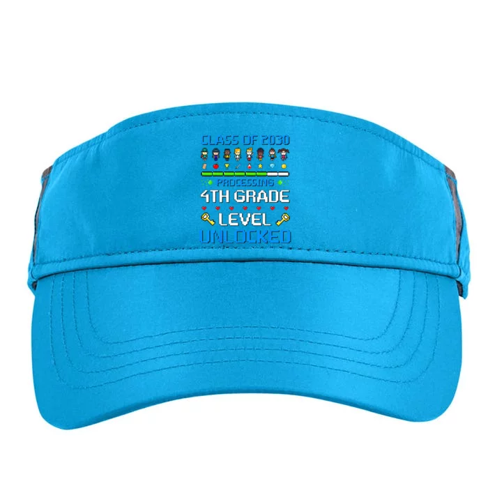 4th Grade First Day Of School Class Of 2030 Video Games Adult Drive Performance Visor