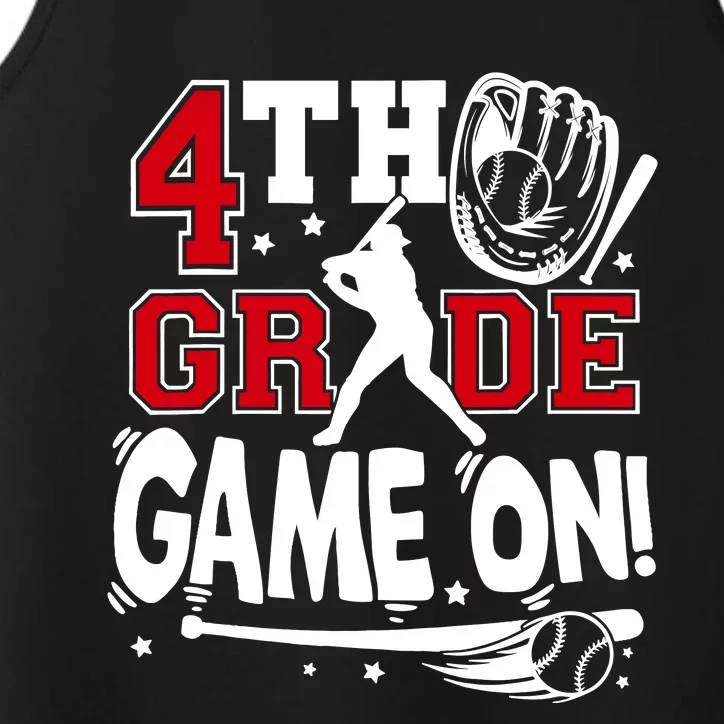 4th Grade Game On First Day Of School Baseball Fourth Grade Performance Tank