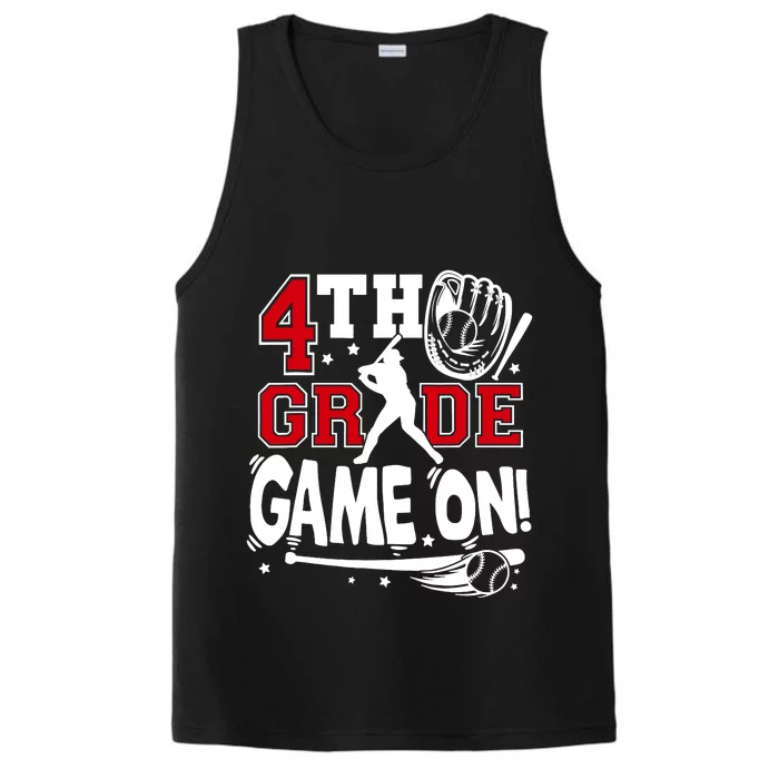 4th Grade Game On First Day Of School Baseball Fourth Grade Performance Tank