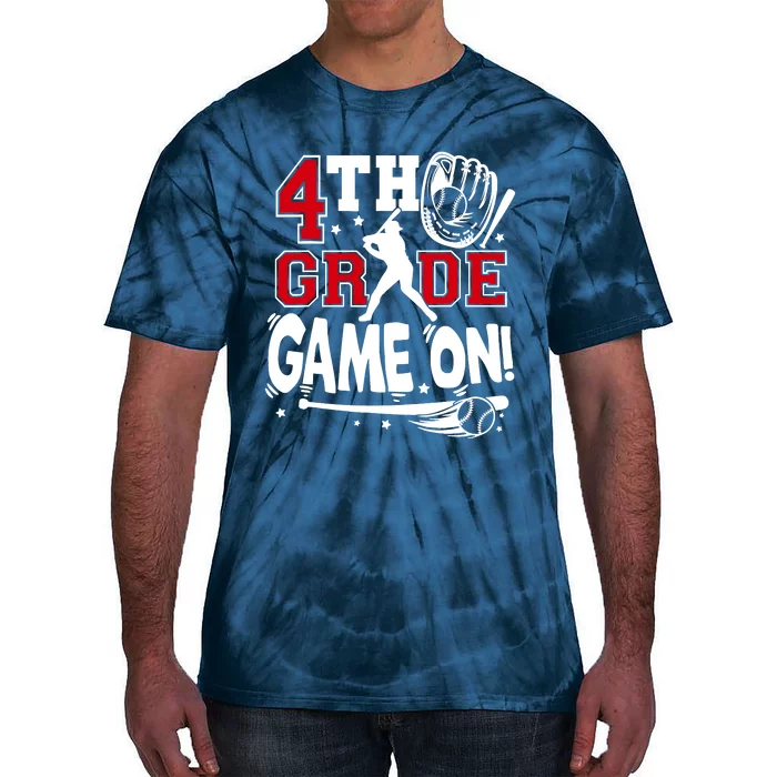 4th Grade Game On First Day Of School Baseball Fourth Grade Tie-Dye T-Shirt