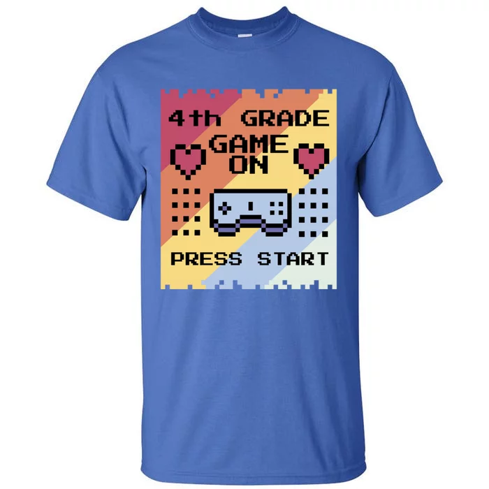 4Th Grade Game To School Vintage Fourth Grade Gift Tall T-Shirt